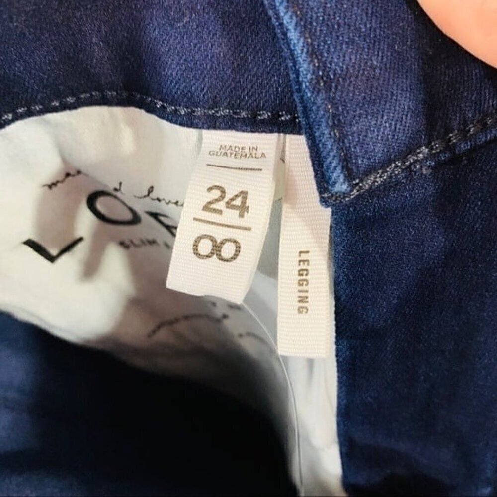 Loft NWT Cozy High Rise Denim Leggings in … - Picture 10 of 12